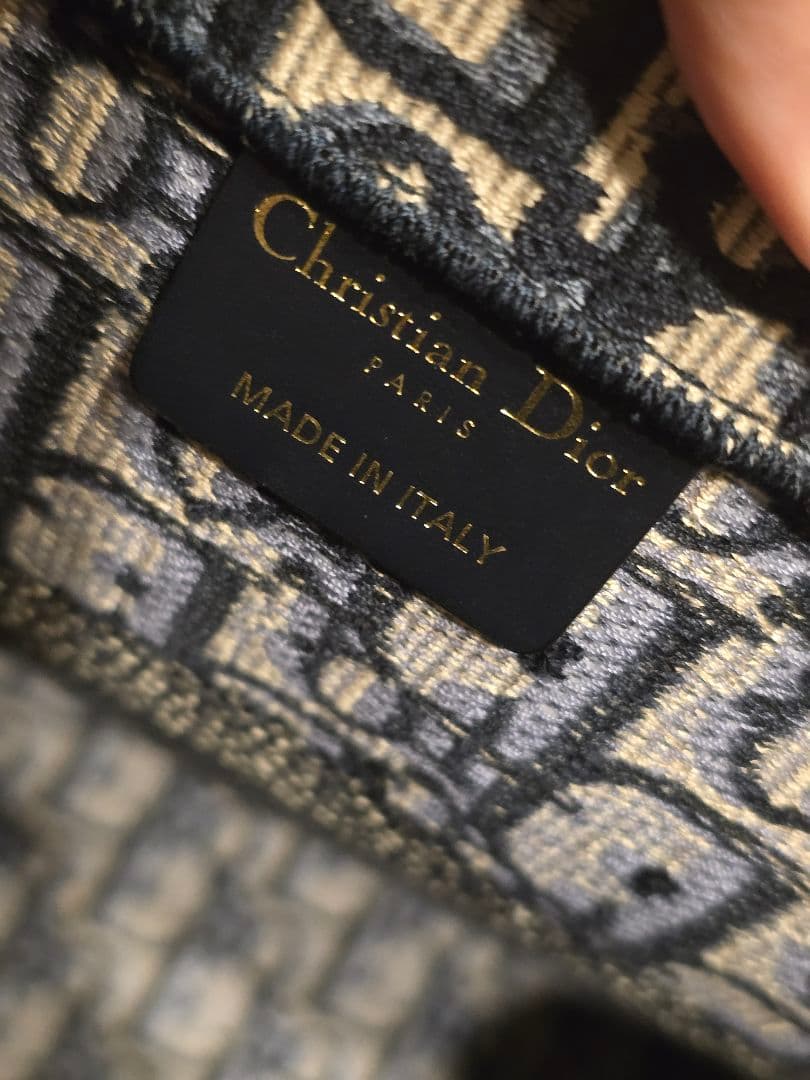 極美品　Dior ブックトート バッグ ミディアム ブルー