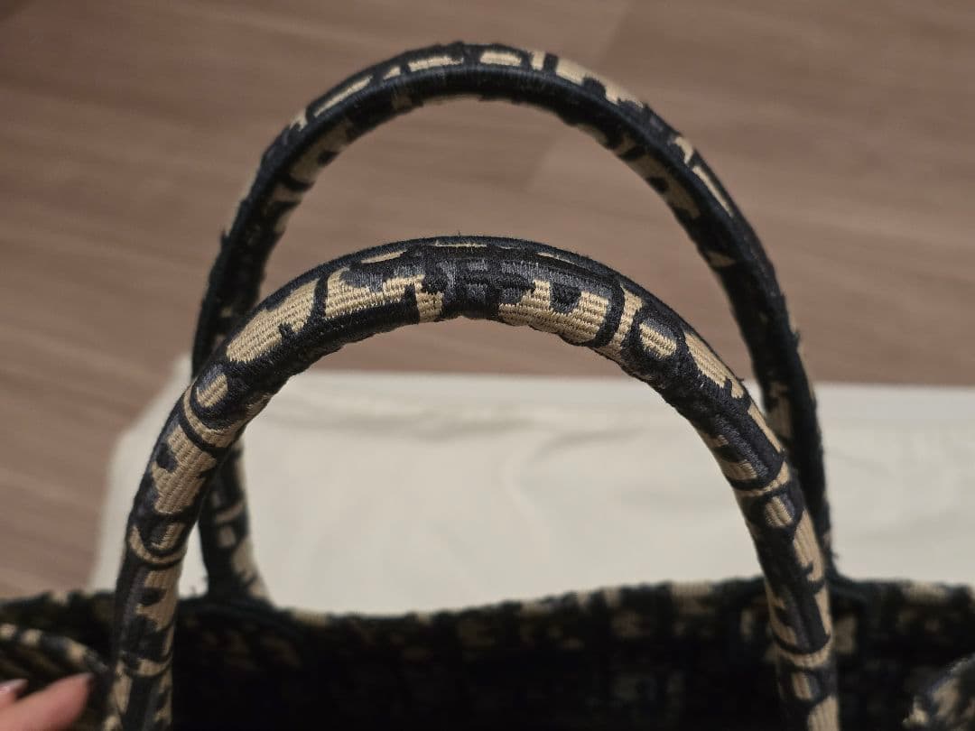 極美品　Dior ブックトート バッグ ミディアム ブルー