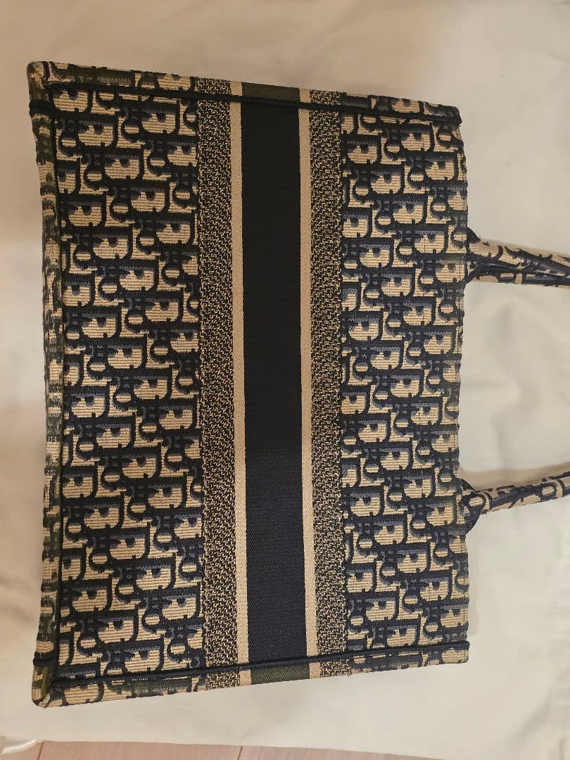 極美品　Dior ブックトート バッグ ミディアム ブルー