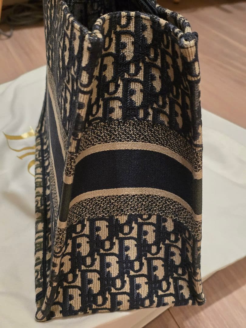 極美品　Dior ブックトート バッグ ミディアム ブルー