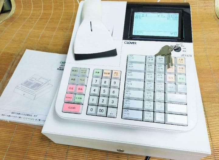 クローバーレジスター JET-670スキャナ付き　PC連携送料込　303007