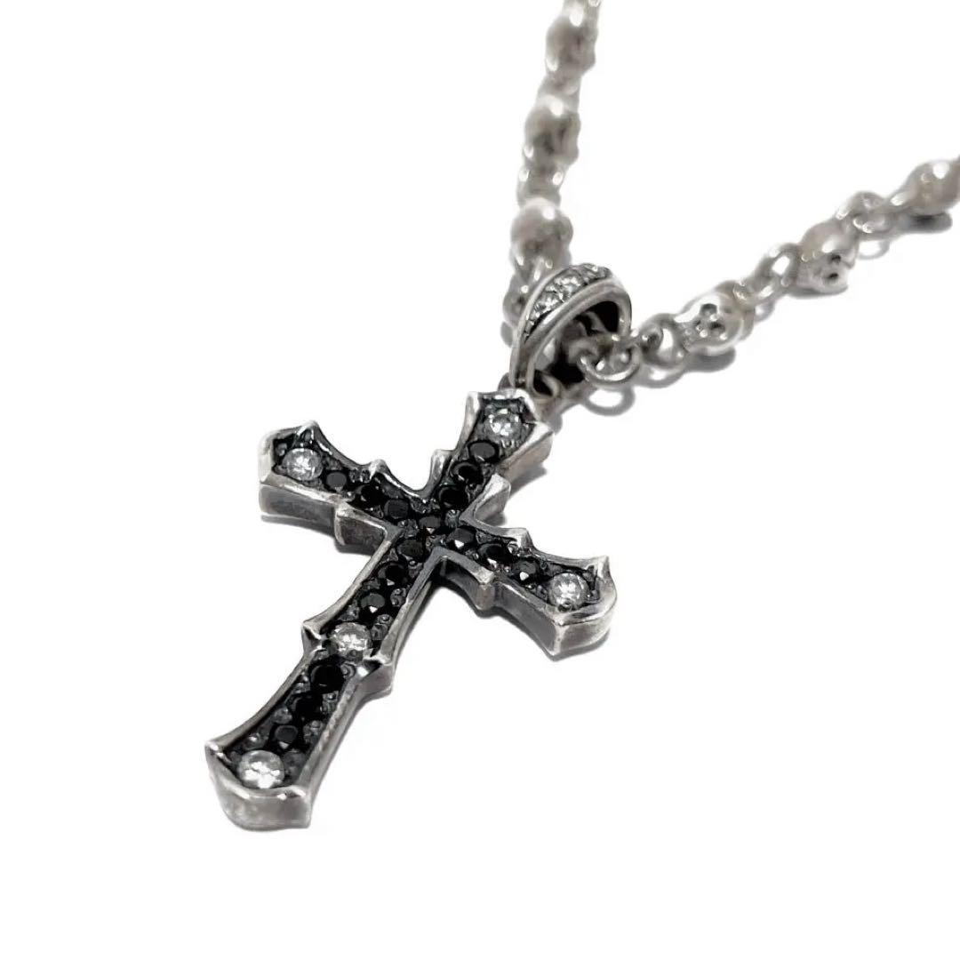 ライオンハート ネックレス スカル チェーン シルバー 950 クロス 十字架