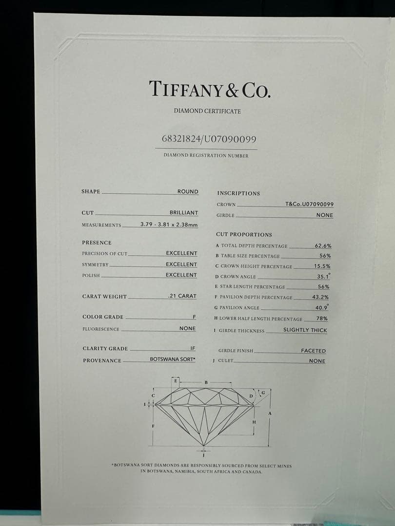 ● ティファニーハーモニー ダイヤモンド リング Pt950 0.21ct