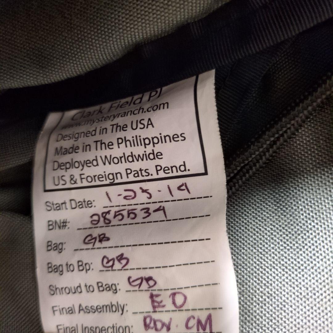 MYSTERY RANCH　INVADER　インベーダー