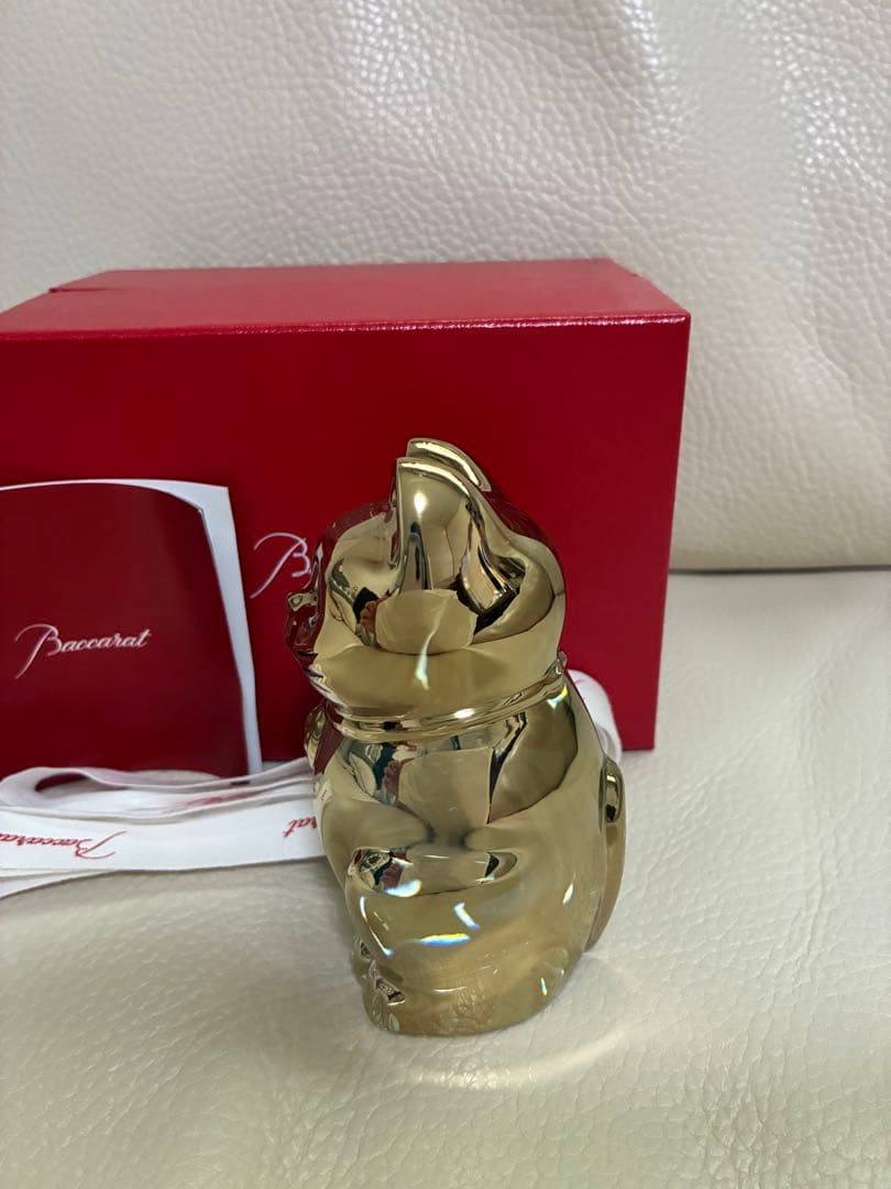 Baccarat バカラ　まねき猫　招き猫 ゴールド