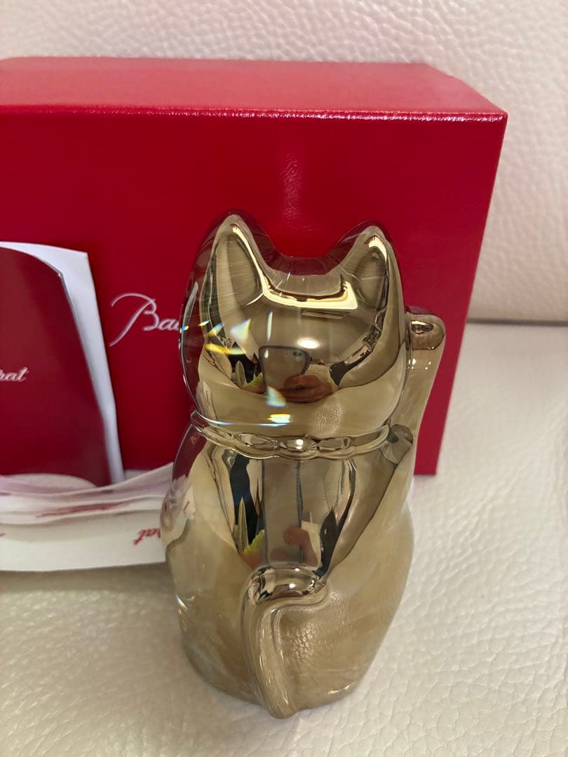 Baccarat バカラ　まねき猫　招き猫 ゴールド