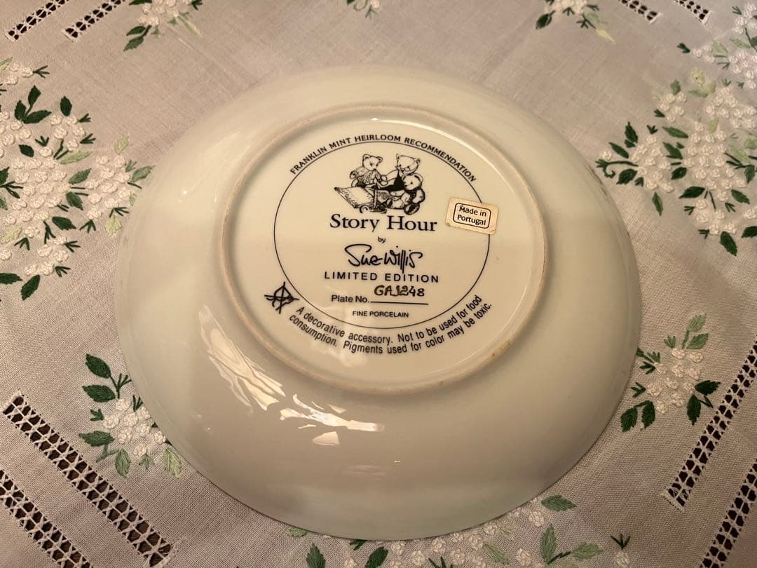 限定品フランクリンミント 飾り皿 テディーベアー と猫 6枚セット