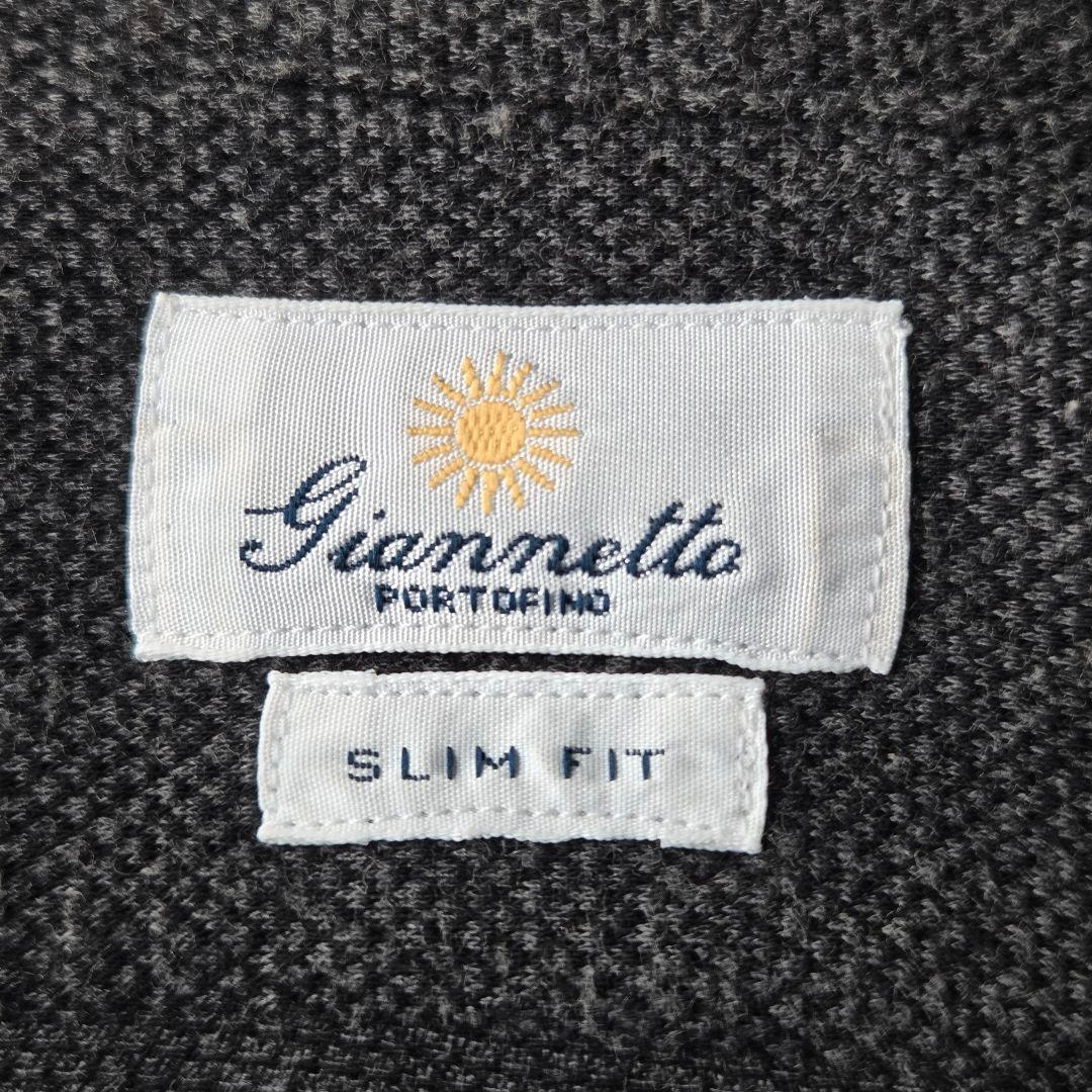 Giannetto ジャンネット イタリア 鹿の子 シャツ 39 スリムフィット