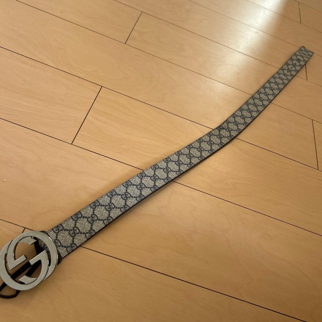 Gucci GGパターン ベルト シルバーバックル