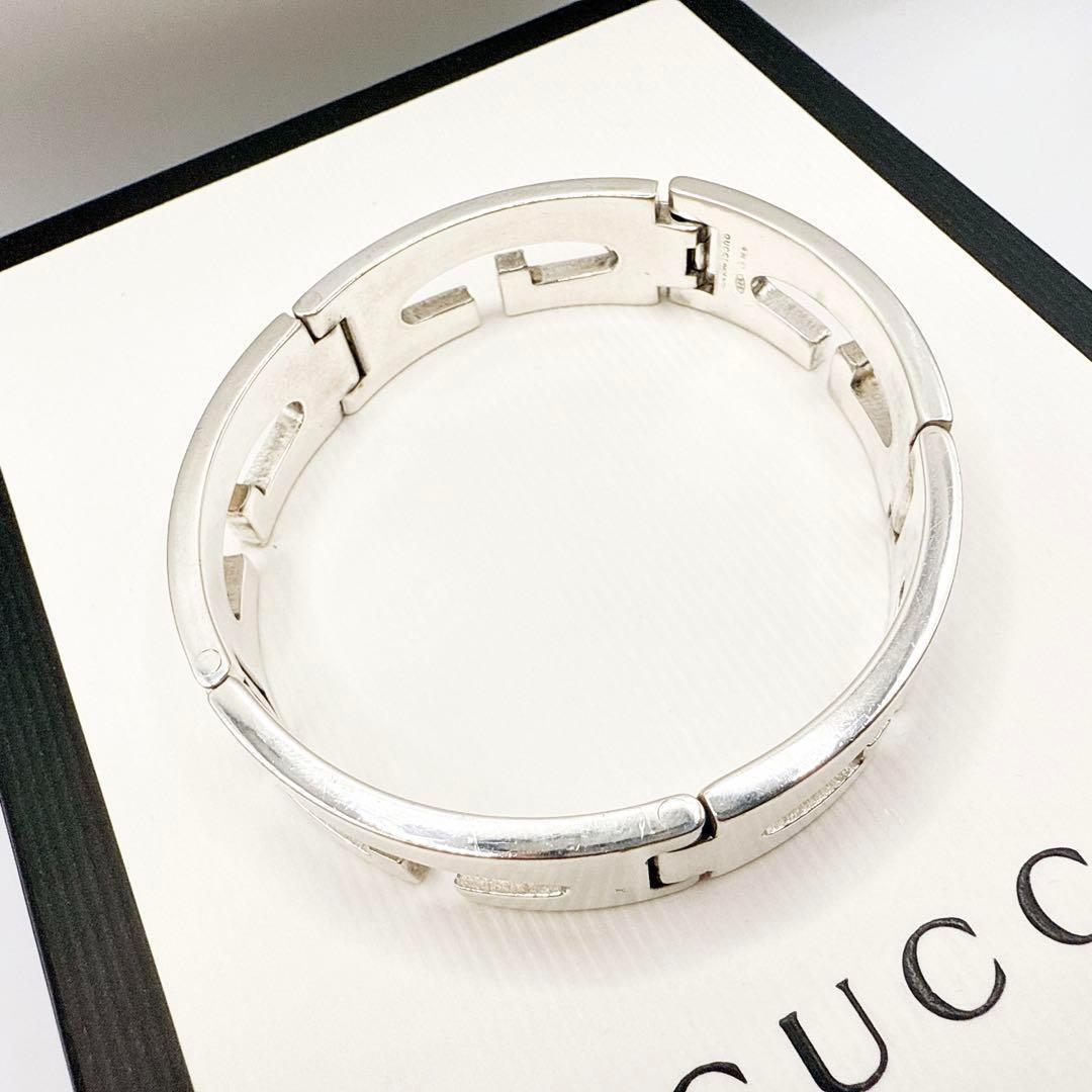 2515-3 人気✨GUCCI ブレスレット　バングル　カットアウトG