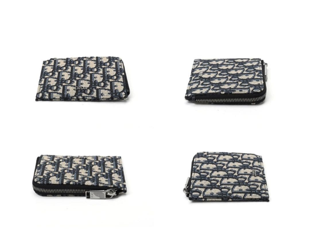 【美品】DIOR L字ジップ ケースオブリーク ジャカードS-157170
