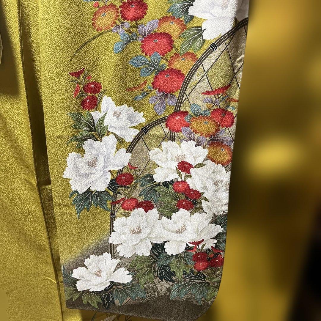 ☆年末特別お値引き☆☆振袖　帯　セット売り　成人式　正絹　からし色