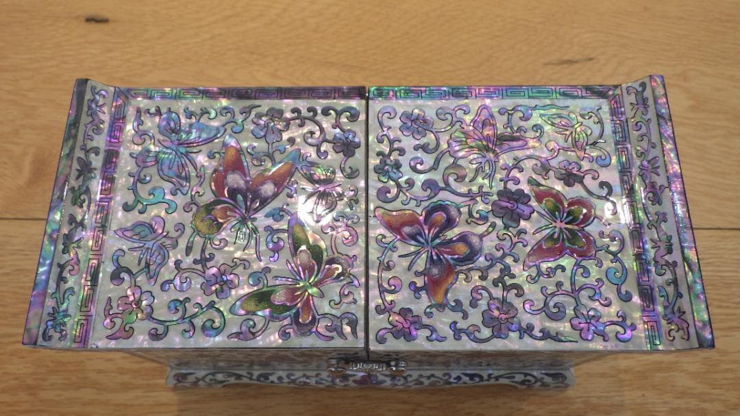 【9800円→8500円】韓国伝統工芸品 双子宝石箱 螺鈿細工ジュエリーボックス