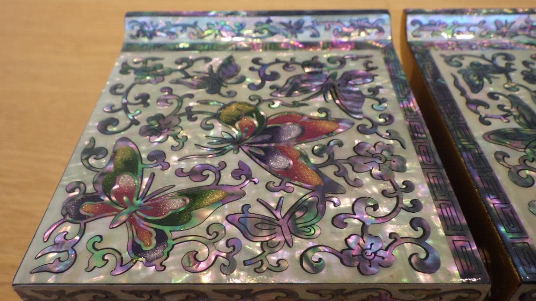 【9800円→8500円】韓国伝統工芸品 双子宝石箱 螺鈿細工ジュエリーボックス
