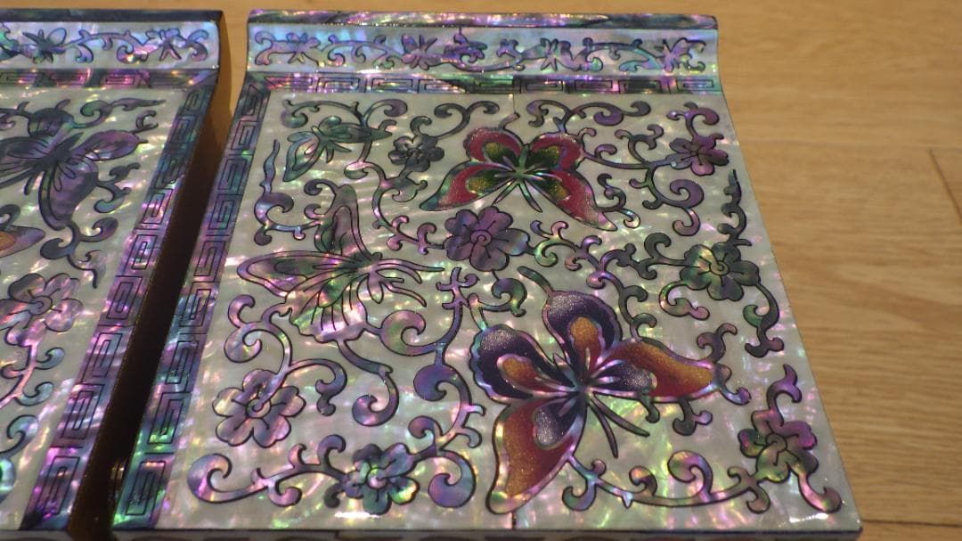 【9800円→8500円】韓国伝統工芸品 双子宝石箱 螺鈿細工ジュエリーボックス