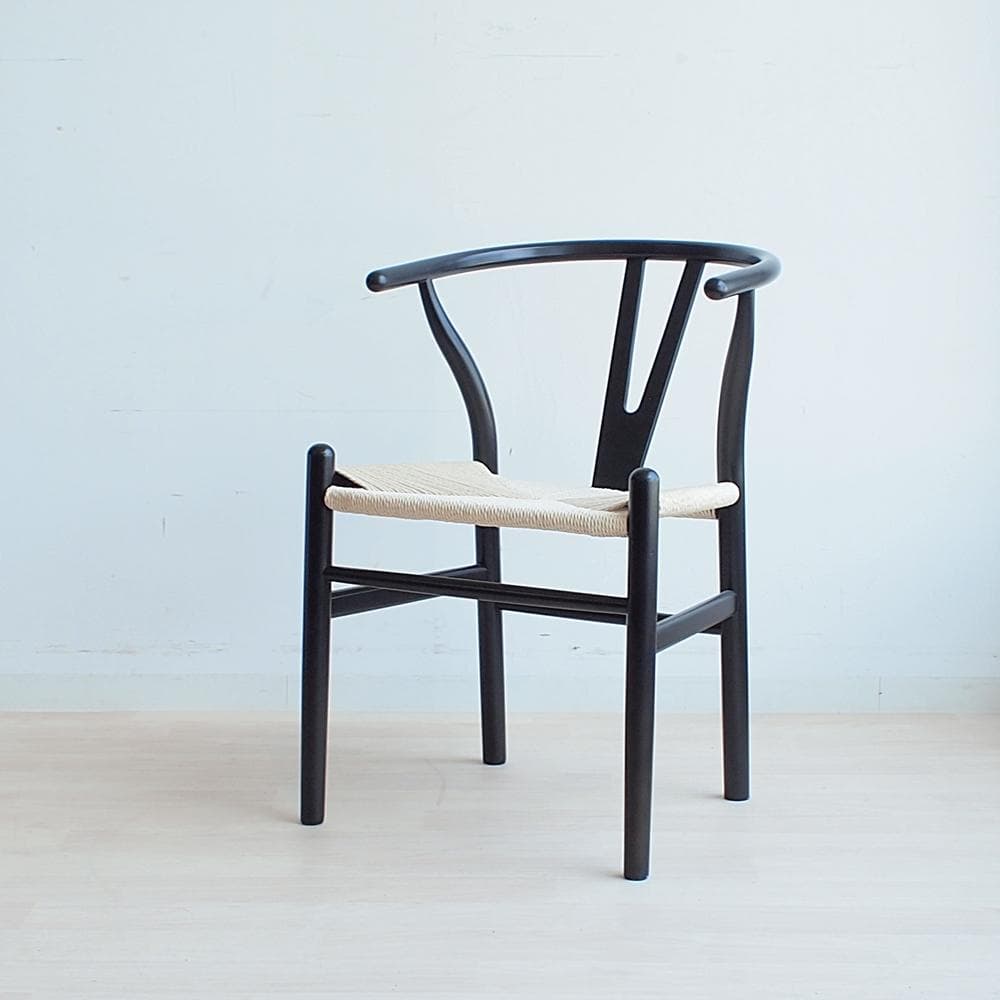 リプロダクト Yチェア ブラック/黒フレーム 椅子 デザイナーズ 北欧 名作椅子