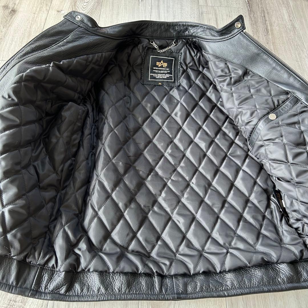 【美品】ALPHA アルファ 59cafe ロッカーズ シングルライダース M黒