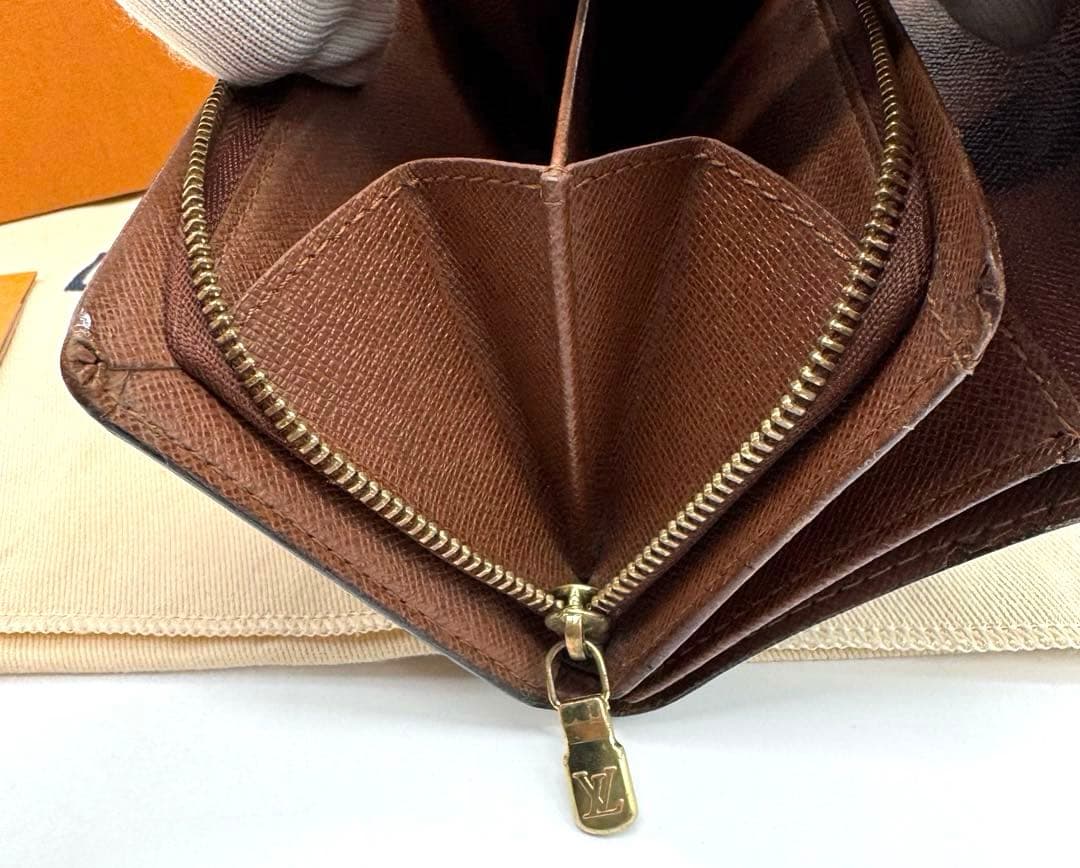 ルイヴィトン モノグラム ポルトモネビエ トレゾール 二つ折り財布 Lジップ