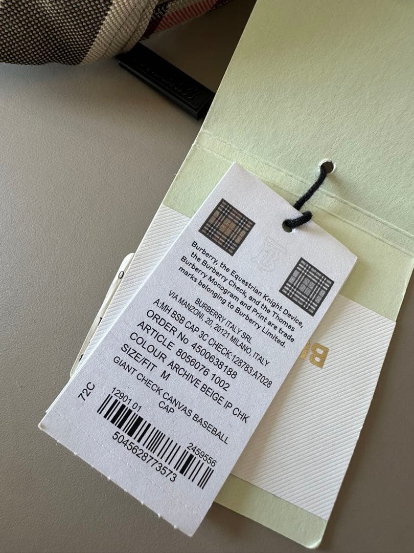 バーバリー　キャップ　帽子　ヴィンテージチェック
