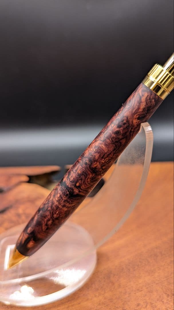 640超極上　ココボロ　瘤杢　木軸シャーペン　ボールペン