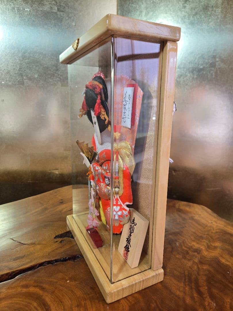 【一点限り】正月飾り　羽子板　ケース飾り　壁掛け　H54