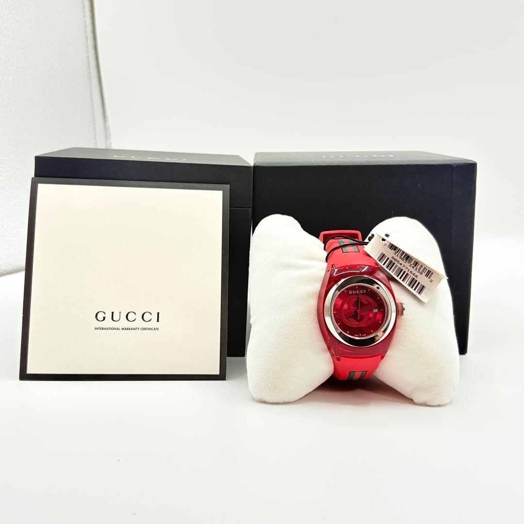 GUCCI グッチsync archive Watch rubber レッド