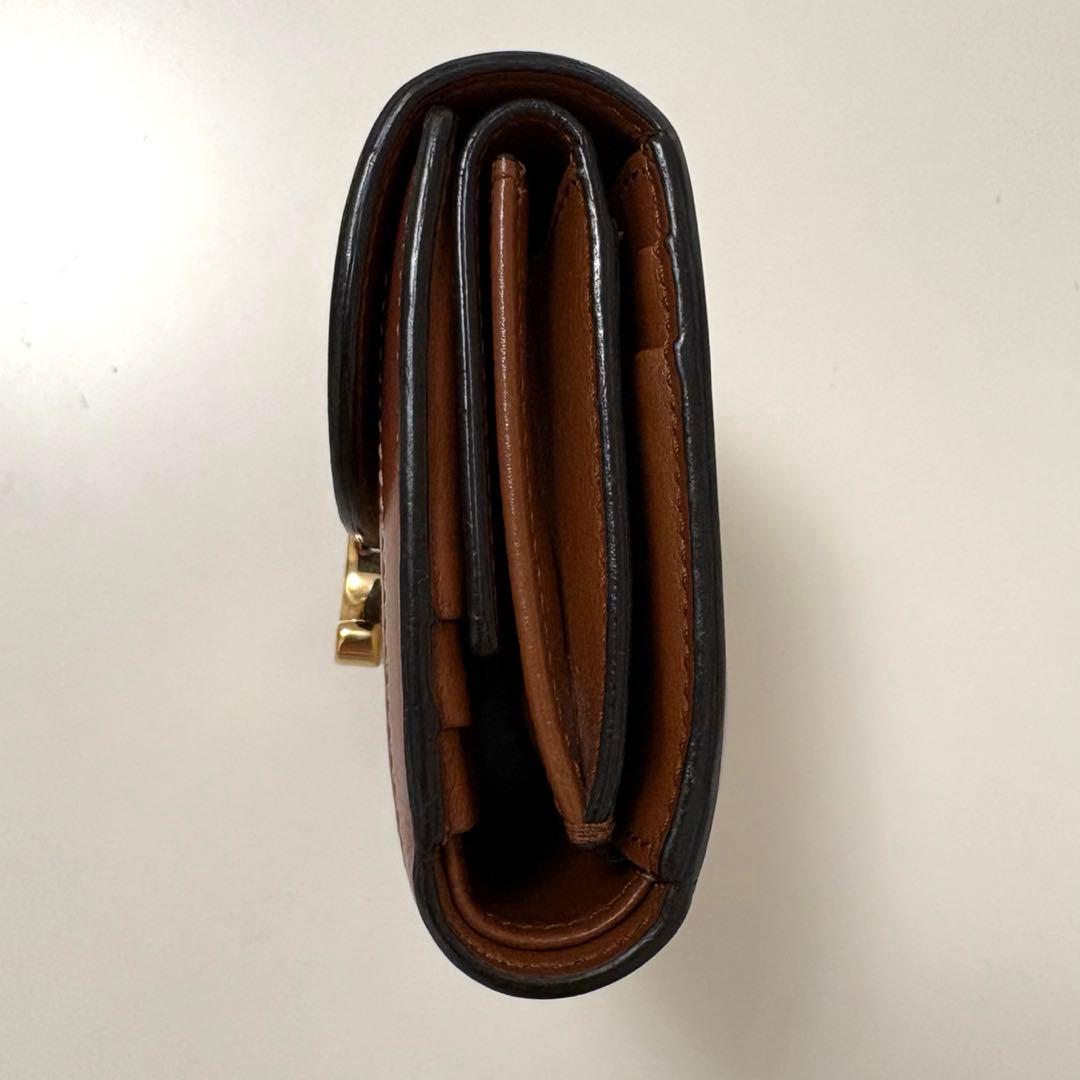 ミ*ケ様 【極美品】CELINE スモールフラップウォレット トリオンフ ナチュ