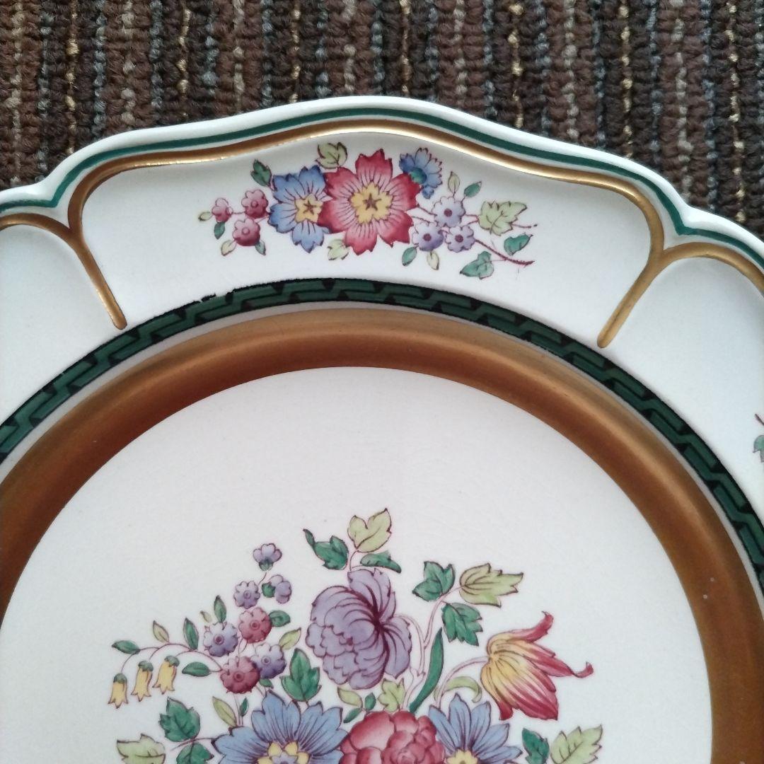 【美品】ウェッジウッド　エトルリア　フローラル　金彩／花リム　デザート皿