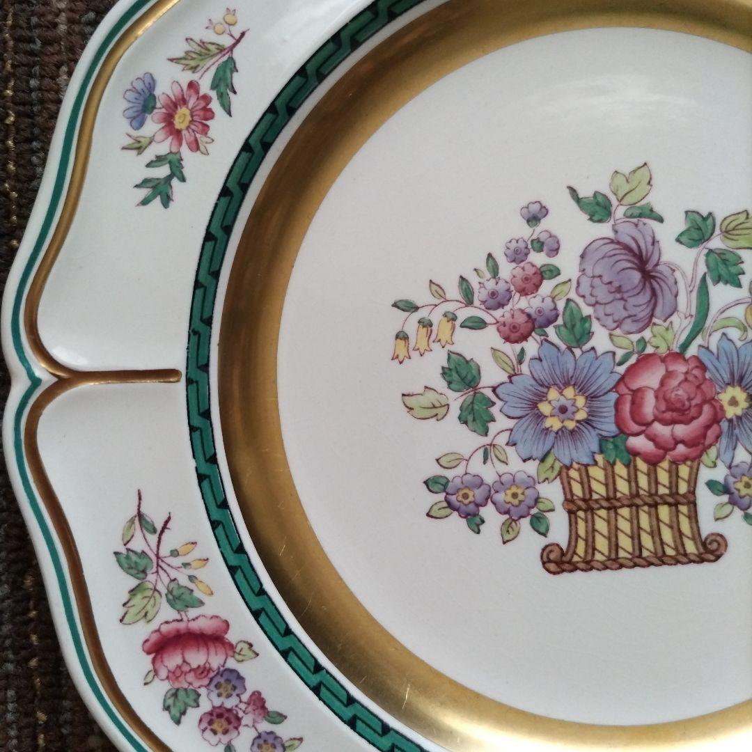 【美品】ウェッジウッド　エトルリア　フローラル　金彩／花リム　デザート皿