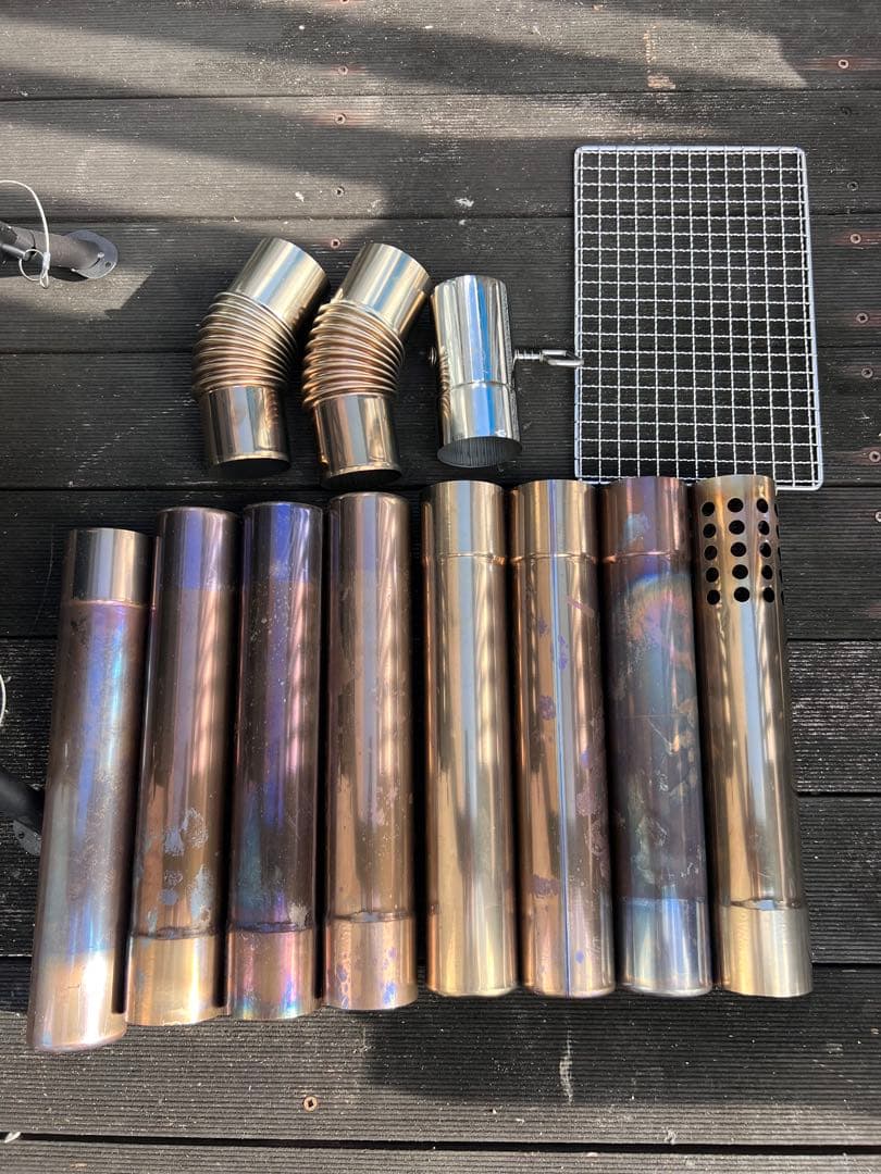 FUTUREFOX 　薪ストーブ　煙突 ダンパー付属 3面ガラス 鉄製