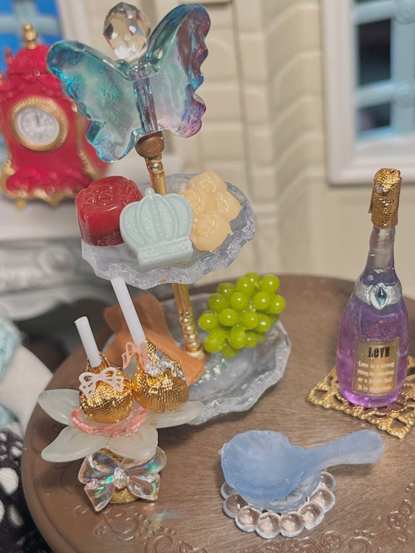 ごきげんシャンパンスイーツバタフライアフタヌーンティースタンドセット