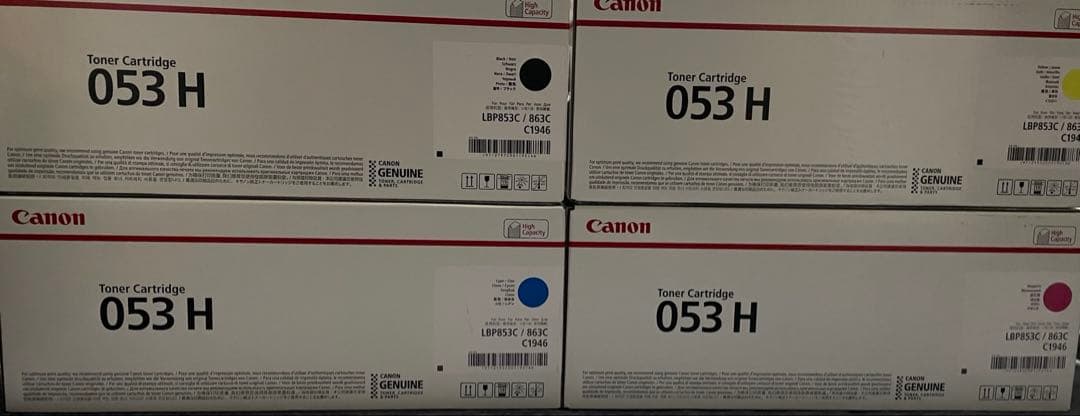 【新品未使用】Canon 053H トナーカートリッジ　【4色セット】