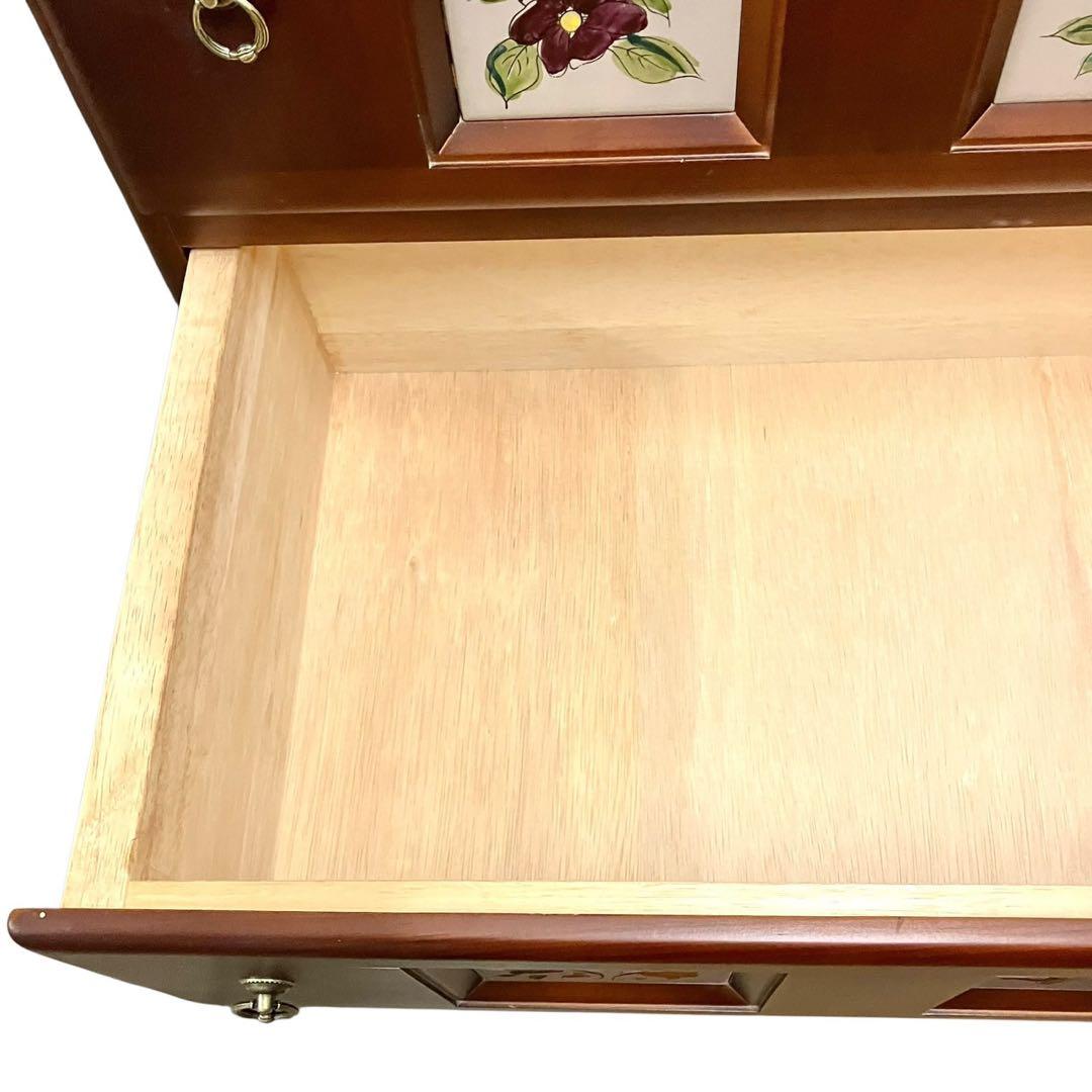 【美品】ACTUS アクタス バレンシア タイル チェスト スペイン 天然木