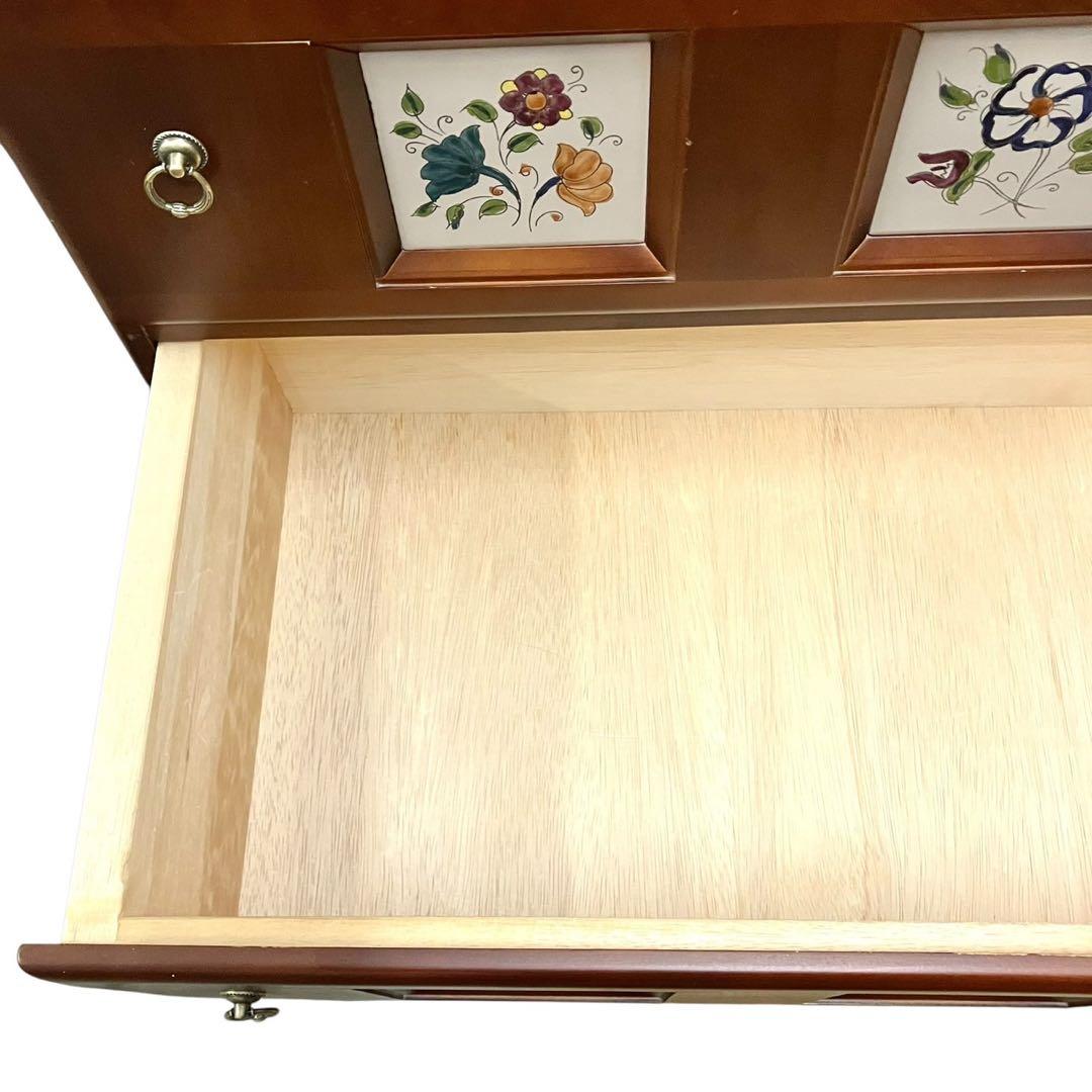 【美品】ACTUS アクタス バレンシア タイル チェスト スペイン 天然木