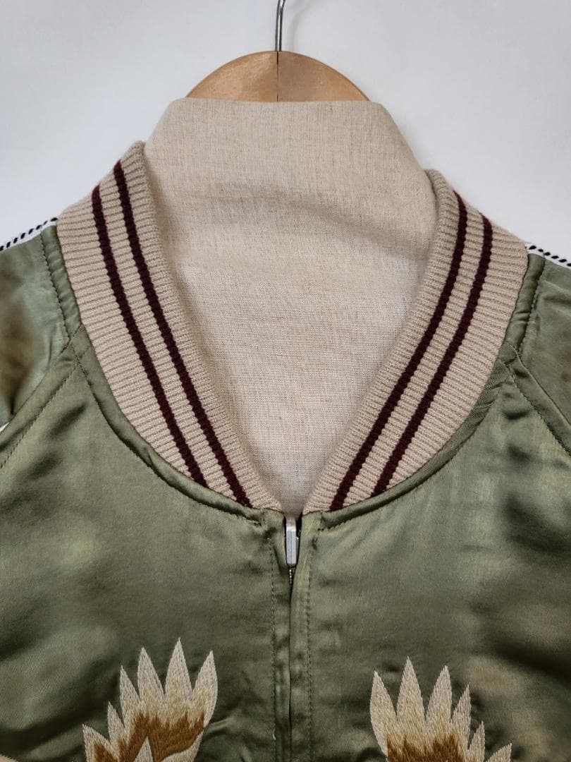 50'sライク刺繍ベロアリバーシブルスカジャン●サイズM●（商品番号4964）