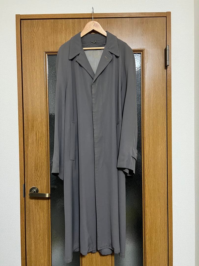 50s ウールギャバ コート グレー クリーニング済