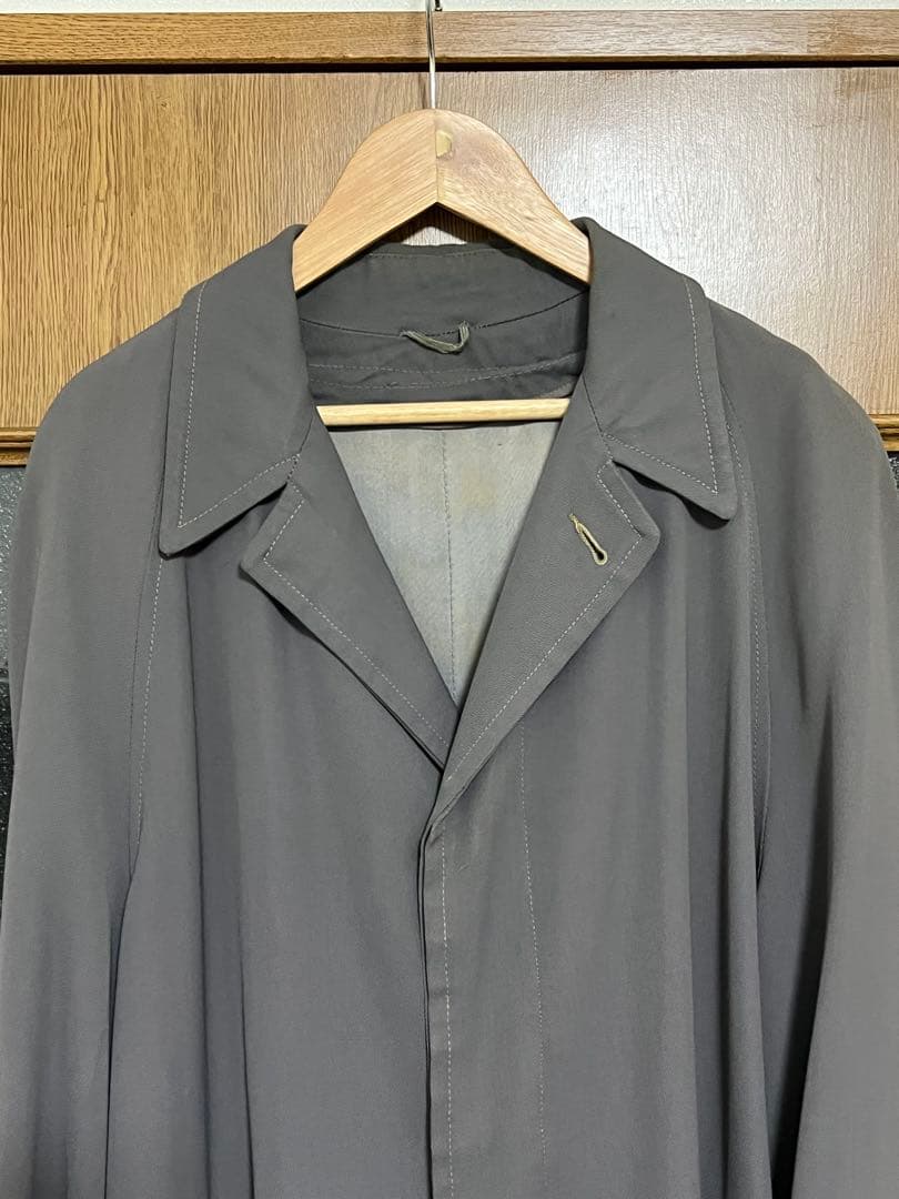 50s ウールギャバ コート グレー クリーニング済