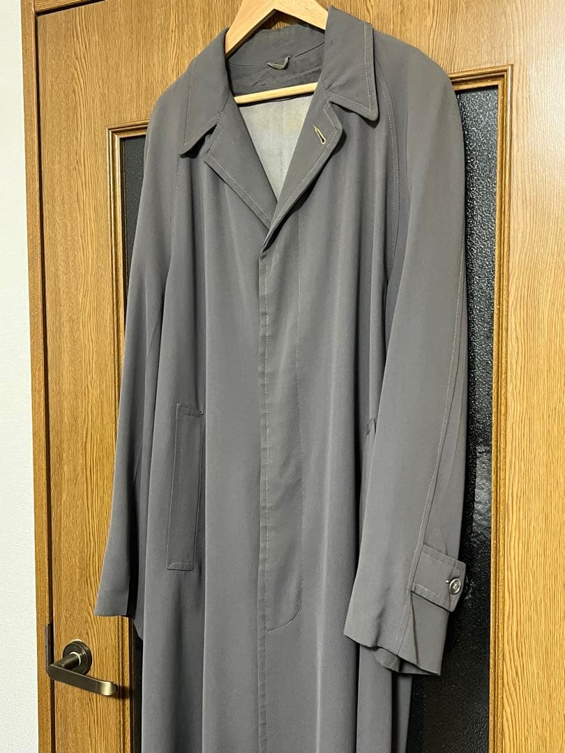 50s ウールギャバ コート グレー クリーニング済