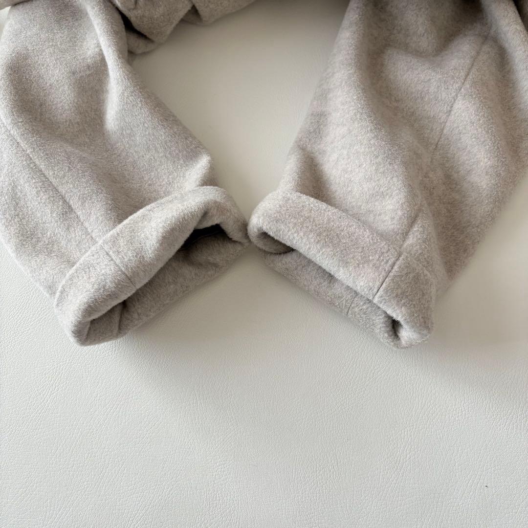 ■IÉNA【定価5.1】ロングスリットノーカラーコートウエストベルト付グレージュ