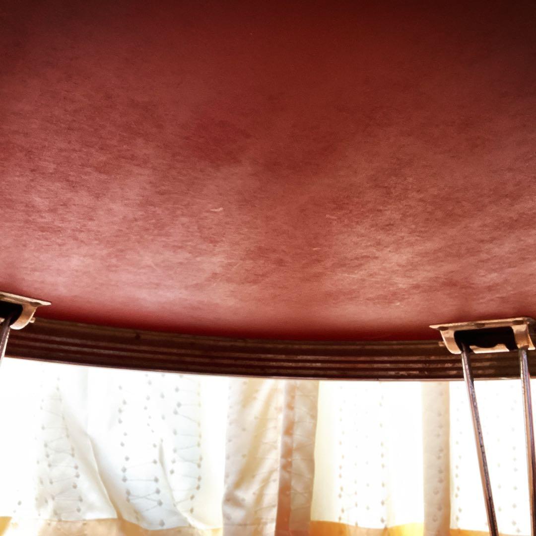 [最終価格]赤ローテーブル　　赤センターテーブル　　丸テーブル赤