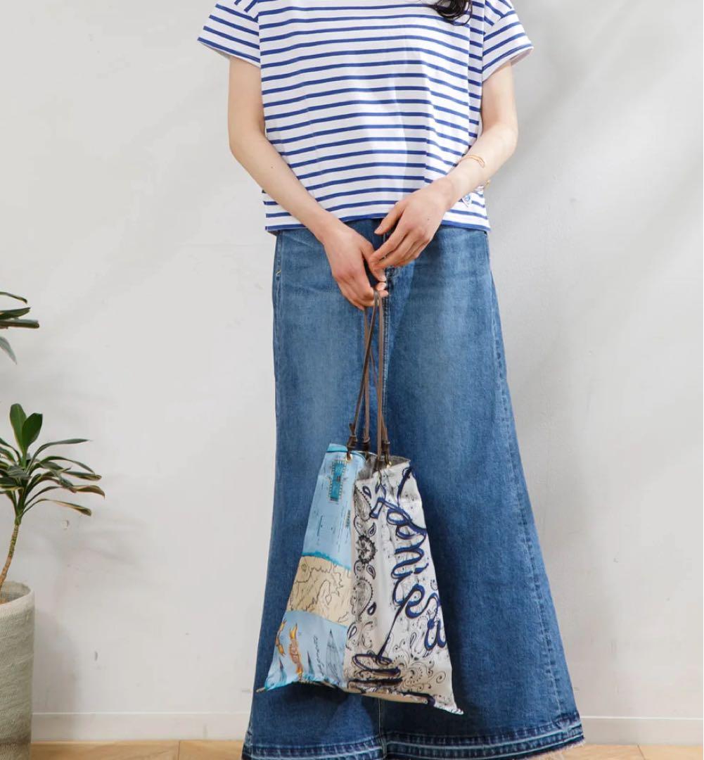 manipuri マニプリ　リバーシブルプリントトートバッグL