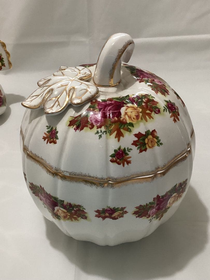 ロイヤルアルバートオールドカントリーローズ　ソルト&ペッパー、キャンディポット