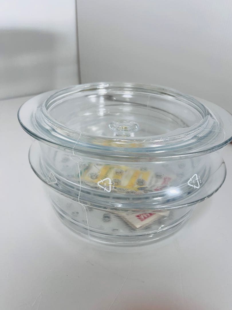 新品未使用 ARCO FLAM ガラス製蒸し器 セイロ超耐熱ガラス フランス製