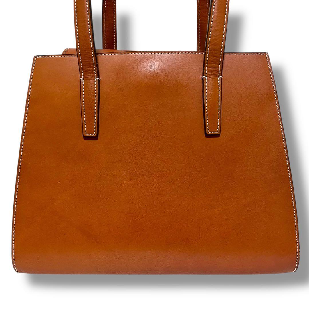 美品 ソメスサドル トートバッグ レザー 本革 ブラウン フラップ