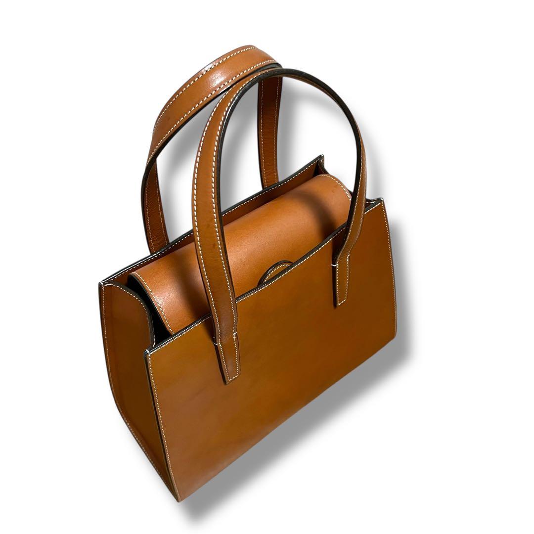 美品 ソメスサドル トートバッグ レザー 本革 ブラウン フラップ