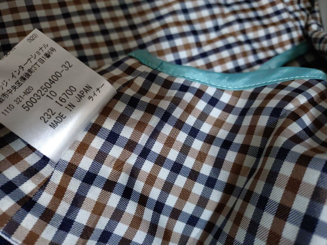 アクアスキュータム Aライン トレンチコート　サイズ10