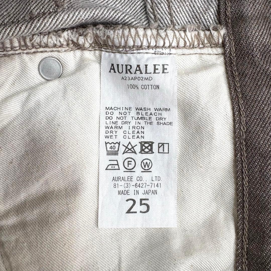 試着のみAURALEE HARD TWIST BROWN DENIM 5P 25
