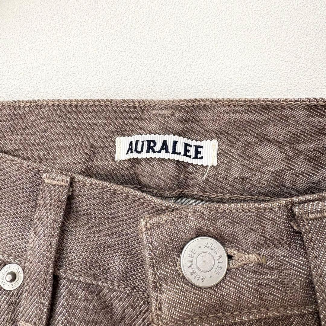 試着のみAURALEE HARD TWIST BROWN DENIM 5P 25