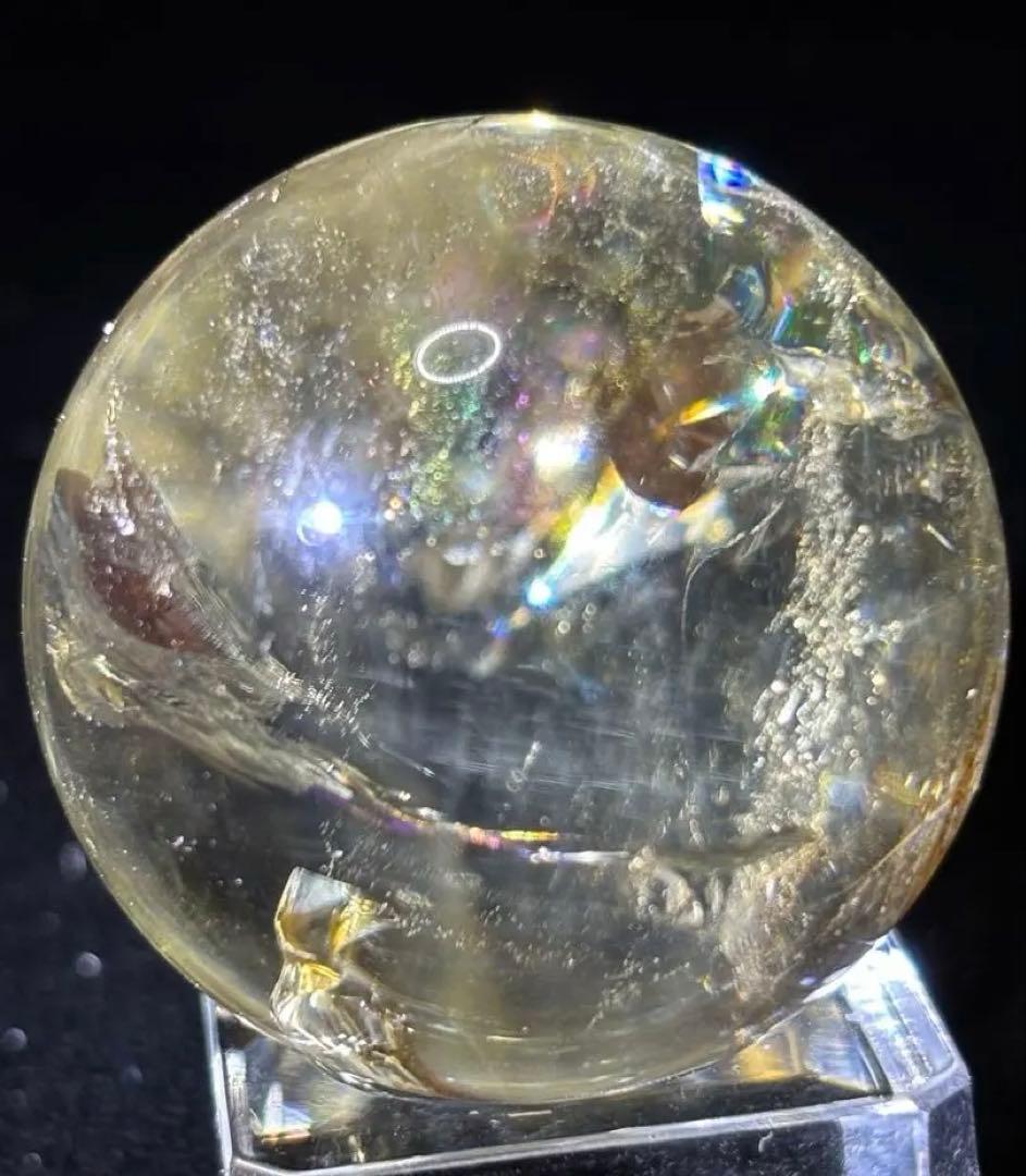 【金・成功・良縁】虹入！青ラダー入シトリンスフィア⭐️ゴールデンヒーラ共R207