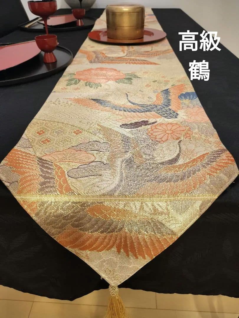 A941★高級‼️ひな祭り‼️袋帯テーブルランナー2ｍ7cm